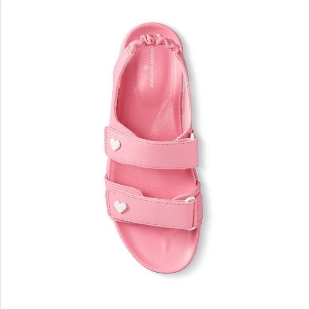 Stoney Clover Lane x Target Pink Heart Sport Strap Sandals NWT